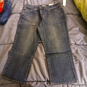 NWT St John's Bay Capri Stretch 10P Blue